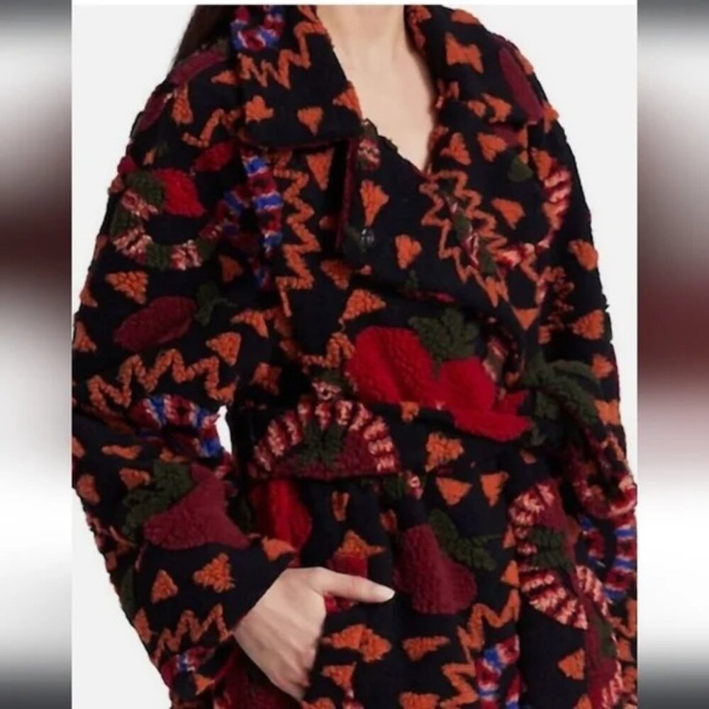 NWT FARM RIO Snake Fruit Fleece Coat
